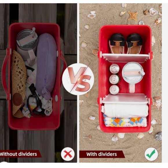 2pcs Divider Tray For Bogg Bag/ NEW / White // BOGG bag not included - Picture 2 of 5